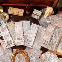 30 pcs/pack Lace lace material paper Diy Diary Album Decorative Literature Art Scrapbooking material junk journal supplies  Scrapbooking