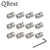 ℡ 12pcs Handscrew Clamp 304 Stainless Steel Wire Rope Clip With Hexagon Grub Screw Bolts buckle for 2 3 4 5 6 8mm Cable