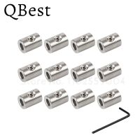 12pcs Handscrew Clamp 304 Stainless Steel Wire Rope Clip With Hexagon Grub Screw Bolts buckle for 2 3 4 5 6 8mm Cable