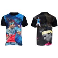 (All sizes are in stock)   Rafael Rafa Nadal Sportswear Tennis Shirt Full Sublimation 3D Printing T-shirt Summer Short Sleeve T-shirt  (You can customize the name and pattern for free)