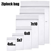 【CW】Thick Clear Zip Lock Ziplock Storage Bags Heavy-Duty พลาสติกใส Zip Package เครื่องประดับขนาดเล็กบรรจุ Reclosable Poly Bag