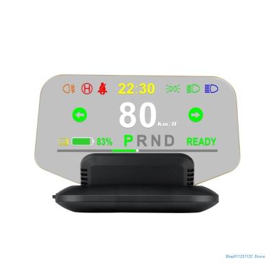 ความละเอียดสูง HUD รถหัวขึ้นแสดง O Verspeed ปลุก S Peedometer GPS HUD มาตรวัดดิจิตอลอัตโนมัติความเมื่อยล้าขับรถเตือน