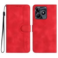 Hzsunsky เคสโทรศัพท์หนังสัมผัสผิวลายหัวใจสำหรับ Realme C53/Realme 11/Realme 11 Pro