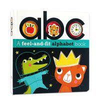 Original English picture book a feel and fit alphabet book series touch Book ABC childrens English enlightenment books cant tear cardboard book English original picture book childrens book