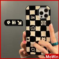 iPhone Case Silicone Soft Case Black TPU Glossy Big Hole Camera Protection Shockproof Cute Checkerboard For iPhone 13 Pro Max iPhone 12 Pro Max iPhone 11 Pro Max iPhone 7 Plus