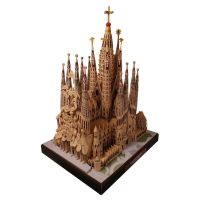 สเปน Sagrada Familia DIY 3D กระดาษรุ่นอาคารชุดกระดาษแข็งศิลปะงานฝีมือเด็กการศึกษาปริศนาของเล่น