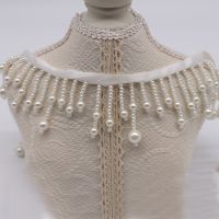 50CM White Color Beaded Curtain Tassel beads Chain Wedding Dress Skirt Shoe Bag DIY Material Lamp Cover Decoration Tassel Fringe