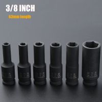 3/8 Drive Dampak Dalam Soket Hex CR-MO 63Mm Panjang 6 Titik Soket Kunci Pas Kepala untuk Alat Listrik Kacang Menghapus Aksesori