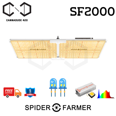 [ส่งฟรี] ไฟปลูกต้นไม้ Spider Farmer® SF2000 LED Grow Light With Dimmer Knob 200 watt