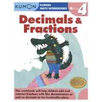 Kumon math workbooks decisions &amp; fractions grade 4 math calculation series decimals and fractions official document education English original imported books English teaching aids for children