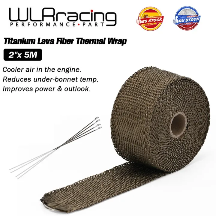 Wlr Racing5M Premium Exhaust Heat Wrap Manifold Wrap Titanium Lava