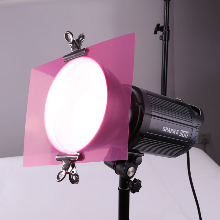 9ชิ้นเซ็ตการถ่ายภาพใสแฟลชสีกรองการแก้ไขแสงเจลสีเจลแสงพลาสติกพีวีซีอุปกรณ์เสริมสำหรับกล้อง