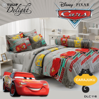 TULIP DELIGHT ชุดผ้าปูที่นอน ไลท์นิ่ง แม็คควีน Lightning McQueen DLC116 สีเทา #ทิวลิป 3.5ฟุต 5ฟุต 6ฟุต ผ้าปู ผ้าปูที่นอน ผ้าปูเตียง ผ้านวม