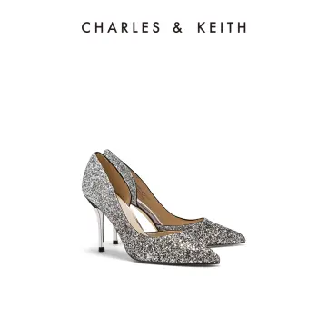 Silver Glitter Stiletto Pumps - CHARLES & KEITH International