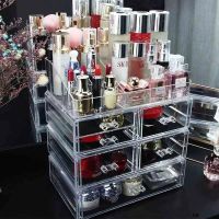 Transparent Cosmetic Storage Box Dustproof Jewelry Box Dressing Table Acrylic Enlarged Skin Care Products Sorting Drawer Type