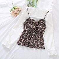 เสื้อสตรีเอวลำลองแผงลายดอกไม้,สินค้าใหม่