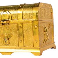 3X Pirate Treasure Chest Decorative Treasure Chest Keepsake Jewelry Box Treasure Boxes Size Electroplating Gold