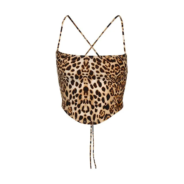 cheetah print cami top