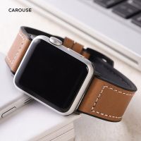 Do zegarka Apple Series 7 6 se 5 4 3 2 1 pasek ze skóry naturalnej pasek silikonowy do paska zegarka iWatch Smart Watch