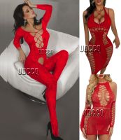 【CC】▬■  Fishnet Babydoll apparel Catsuit Chemises Teddies red Costume sleepwea dress