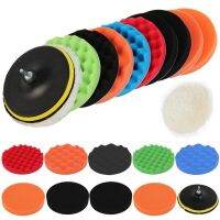 Car Polishing Pad Waxing Sponge Wheel Polishing Disc 12 Piece Set Sponge Auto Care Polishing Pad M14 Adapter 34567 Inch