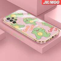 JIUMOO เคสปลอกสำหรับ Samsung Galaxy A52 4G A52 5G A52s 5G ลายการ์ตูนเรื่อง Luck Little Monster ใหม่กรอบสี่เหลี่ยมพื้นผิวเคสซิลิกาเจลกันกระแทกเคสมือถือฝาครอบป้องกันเลนส์กล้องถ่ายรูปรวมทุกอย่าง