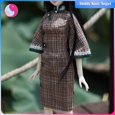 Dolity ชุดเดรสสำหรับตุ๊กตา BJD 24นิ้วตุ๊กตาผู้หญิงสไตล์จีน Cheongsam