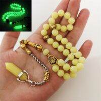 หินเรืองแสงในสีเข้ม Misbaha Bracciale Musulmano Arabo Regali Allingrosso Accessori Rosario Luminoso Perline Tasbih Perline Di Preghiera