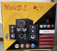 MUSIC D.J. (M-F4) ลำโพงบลูทูธ ลำโพงซับวูฟเฟอร์ 5 นิ้ว Output Power 10W+10Wx2 Connector  Bluetooth/RCA