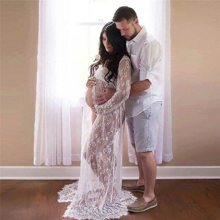 women-pregnant-maternity-dress-for-shooting-photo-summer-long-sleeve-lace-see-through-sexy-long-dresses-women-maternity-clothes