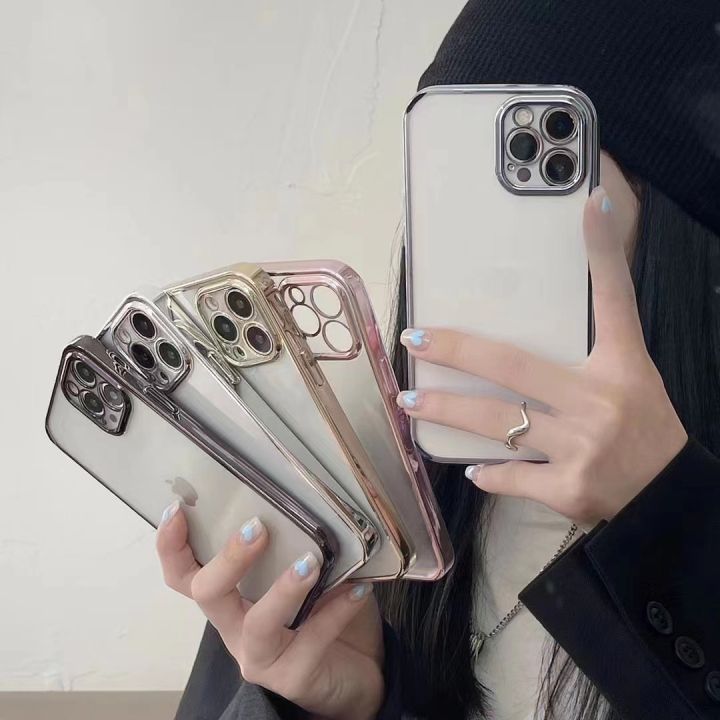 พร้อมส่ง-iphone13-13-pro-13-pro-max-เคสกันกระแทก-หลังด้าน-ขอบสีคลุมรอบเครื่อง-ขอบนิ่มหลังแข็ง