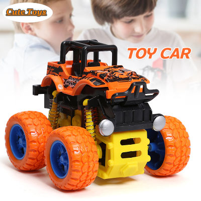 【Cute Toys】 Mini 4 Inertia Car Toys Kid Friction Power Off-road Vehicle Model Boys Gift