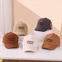 (พร้อมส่ง) หมวกเด็ก 5เดือน - 3ปี รอบหัว:48-50 cm. ปักอักษร " choose happy " ? หมวกแก๊ป (Cap) หมวกเด็กผู้ชาย หมวกเด็กผู้หญิง หมวกเด็กน้อย หมวกแฟชั่นเด็ก