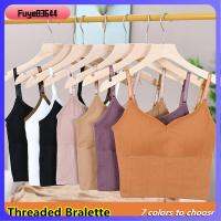 FUYE83644กางเกงในยืดหยุ่นเสื้อยืดส่วนบนบราทรงสปอร์ตเกลียวชุดชั้นใน V คอ Bralette ห่อหน้าอก