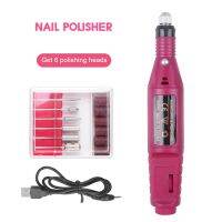 HOT TIQAIASGOP 105 Electric Nail Drills Kit Remove Polish Manicure Pedicure 6Pcs Nail File Sanding Bands Machine Nail Art Pen Device Equipment