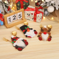 Xiu1Christmas มีดกระเป๋าน่ารัก Snowman มีดส้อมผู้ถือกระเป๋าชุด Navidad Home Dinner Table Decor New Year Eve Xmas Party Suppliesc12-58