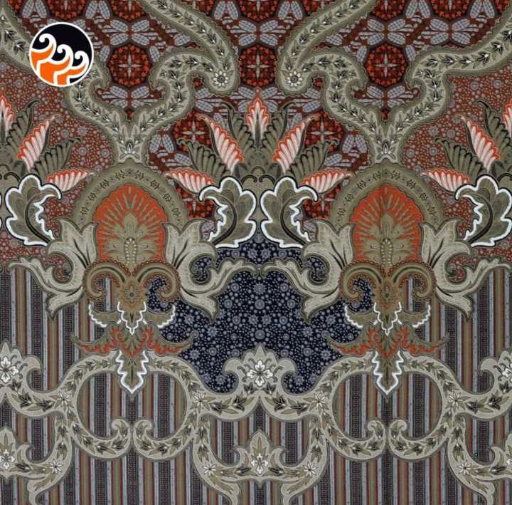210x100cm-ผ้าบาติกพิมพ์ลายศิลปะผ้าทำมือแสตมป์ผ้าบาติกอินโดนีเซียสัญลักษณ์