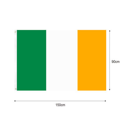 90x150cm Ireland Flag 90x150cm National Banner Hanging Banner Green White Orange IRE IR IRISH National Flags Polyester IE Eire Hibernian Home Decor