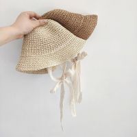 New Fashion Lace Baby Hat Summer Straw Bow Baby Girl Cap Beach Children Panama Hat Princess Baby Hats and Caps for Kids