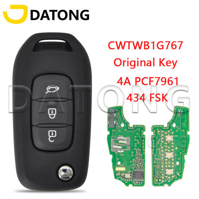 Datong World รถรีโมทคอนลสำหรับ Renault Twingo Dacia Duster Sandero Symbol 2013-2017 CWTWB1G767 4A 434MHz พลิกเดิม