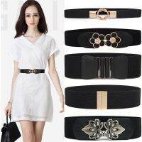 【cw】 Belts for Waist Elastic Ladies Band Round Buckle Decoration Coat Sweater Fashion Rice