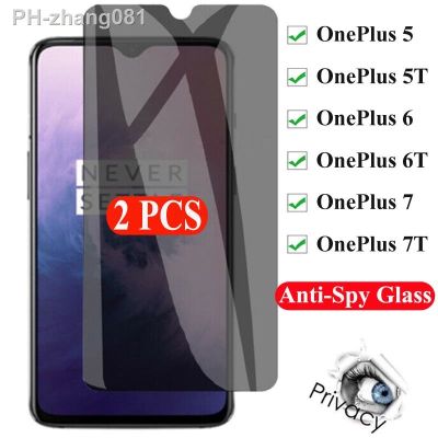 Anti-Spy Protective Glass For Oneplus 7 7T Privacy Tempered Glass For 1 6 6T Anti Peeping Screen Protector For One Plus 1 5T 5