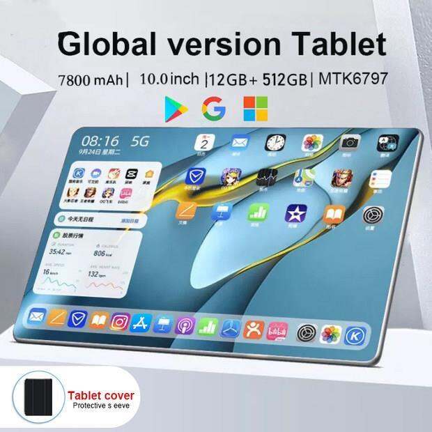 【COD】 【COD】 Global Edition Tablet Great Sale 2023 Android 12 12 512GB Brand new cheap tablet
