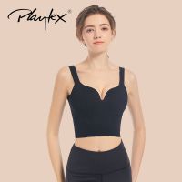 Playtex ชุดชั้นใน สปอร์ตบรา ไร้สาย รูปวันพีช รองรับแรงกระแทก สําหรับผู้หญิง ใส่เล่นโยคะ ฟิตเนส bz