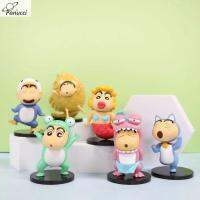 PANUCCI Kawaii Figures ตกแต่งตั้งโต๊ะของเล่นเด็กของขวัญสำหรับเด็ก Crayon Shin-Chan อุปกรณ์ต่อพ่วงตุ๊กตาตุ๊กตาขยับแขนขาได้ตุ๊กตาอนิเมะ