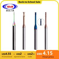 SENO 1pc Hrc60 2/3/4 ขลุ่ยทังสเตนคาร์ไบด์ End Mill Milling Cutter Cnc Routerbits ดอกกัดขลุ่ยยาว 1 มม. 1.5 มม. 2 มม. 2.5 มม. 3.0 มม.