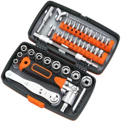 38-In-1 Ratchet Screwdriver Wrench Set Home Machine Repair Knob Multi-Directional