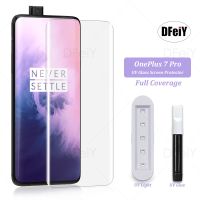 [Electronic film] DFeiY UV Glass สำหรับ OnePlus 7 Pro ตัวป้องกันหน้าจอครอบคลุมเต็มรูปแบบ7T ฟิล์มนิรภัย