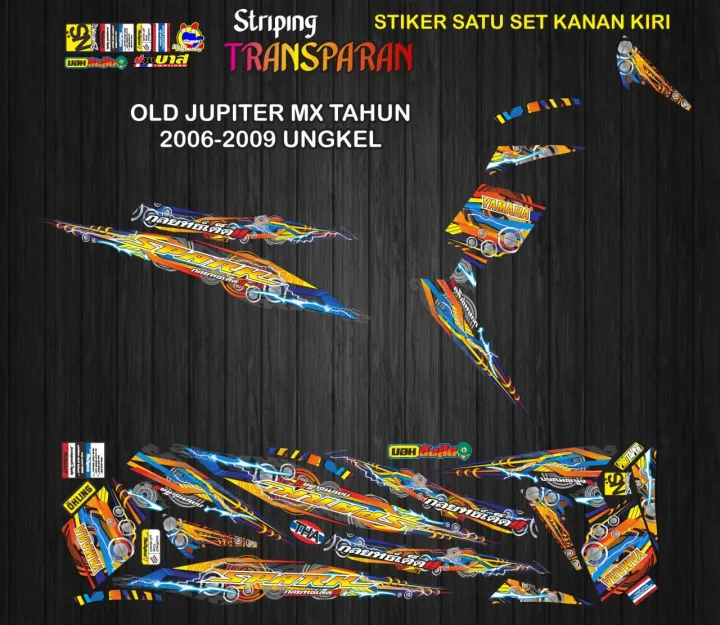 striping stiker transparan motor jupiter mx old ungkel | Lazada Indonesia