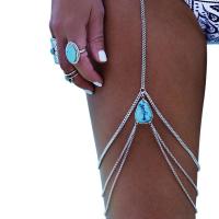 Boho Waist Belly Chain Leg Thigh Chain Woman Sexy Beach Bikini Body Chain Bohemian Leg Thigh Harness Jewelry